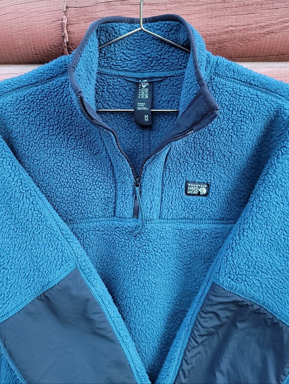 Women's Mountain Hardware Teal Hicamp Pullover Fleece Sweater (size MD) - Picture 5 of 13